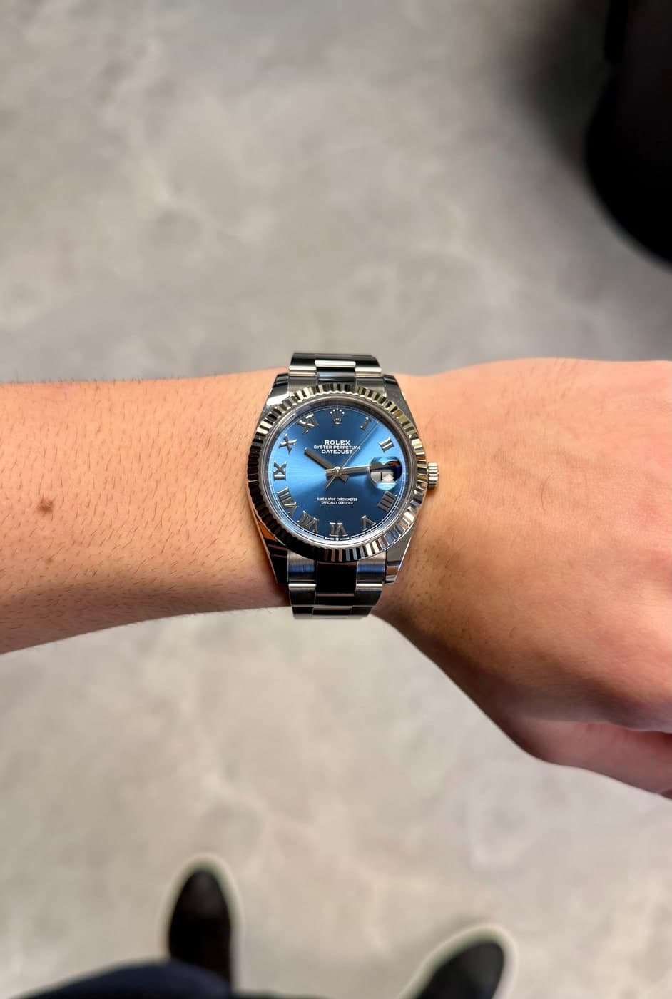 Rolex Datejust Bright Blue Roman Dial