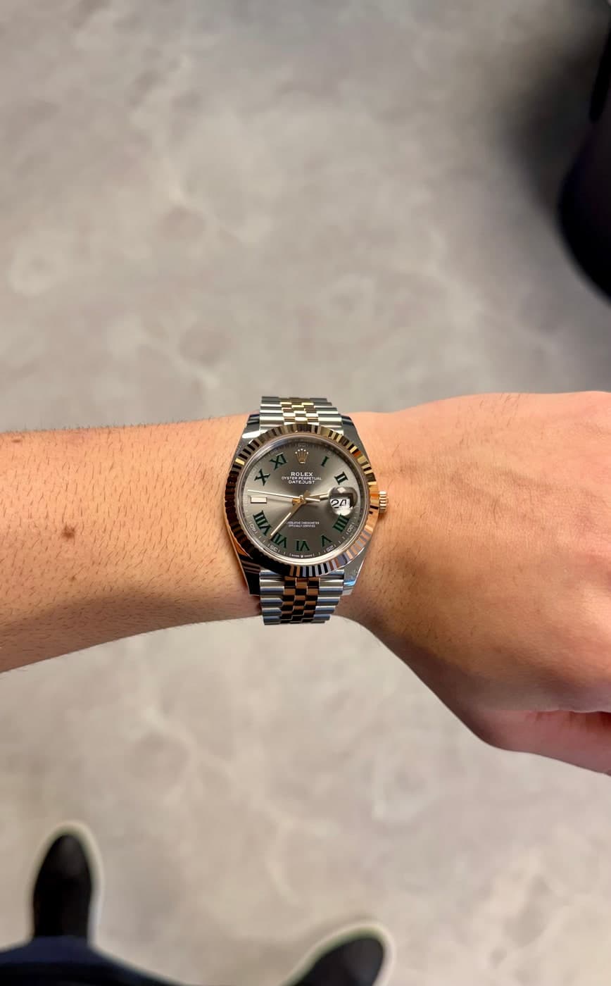 Rolex Datejust Wimbledon Aço e Ouro Rose