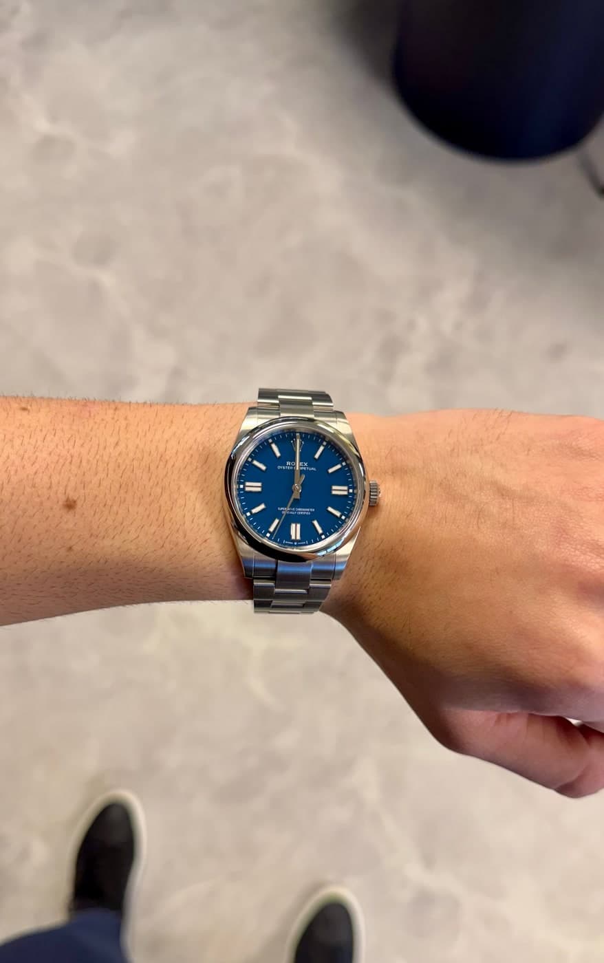 Rolex Oyster Perpetual Azul Mediterrâneo